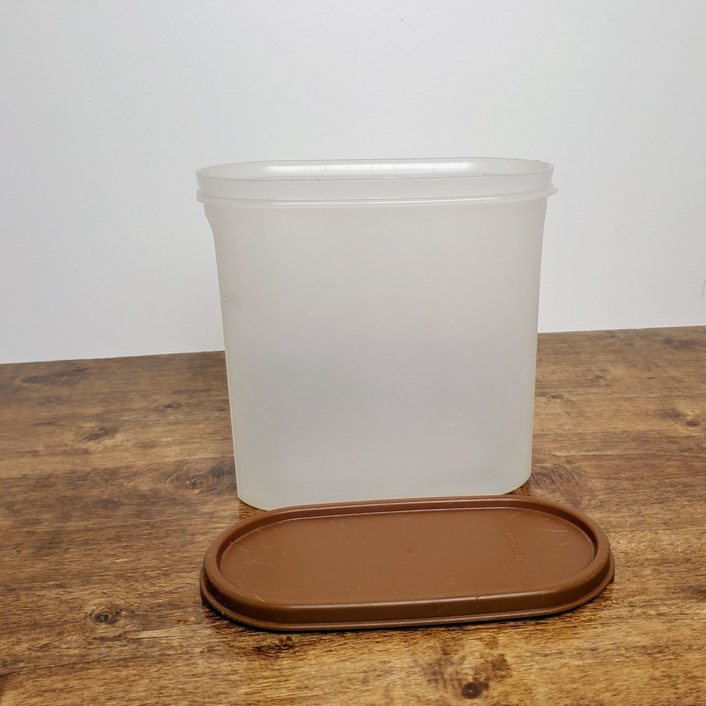 Tupperware Brown Top Modular 1.7 Litres Oval Storage Container #1613
