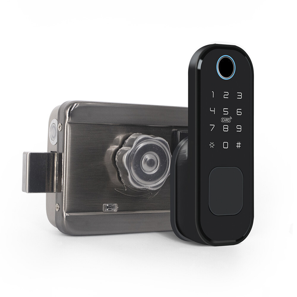 Tuya No Wiring Waterproof Fingerprint Lock Digital Code Electronic S1V6