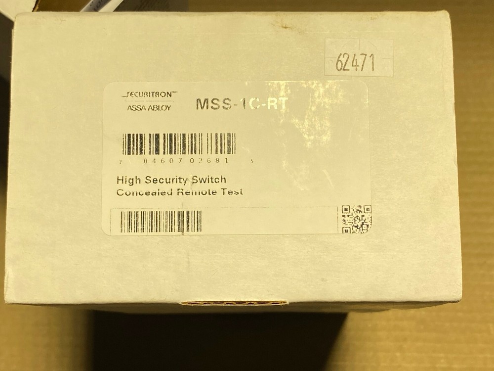 New no box Securitron MSS-1C-RT High Security Switch Concealed Remote Test