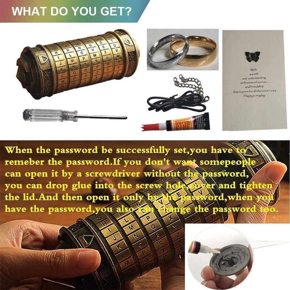 Da Vinci Code Mini Cryptex Valentine's Day Interesting Creative Romantic