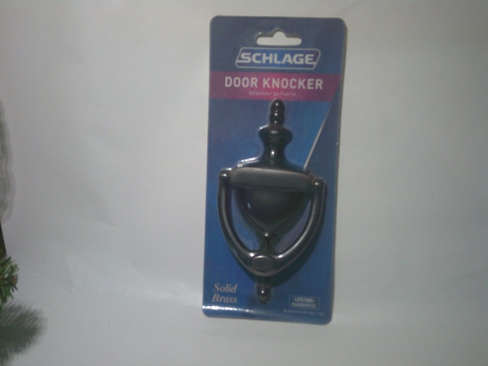 Door Knocker Schlage Solid brass Aged Bronze Instructions/Hardware  included