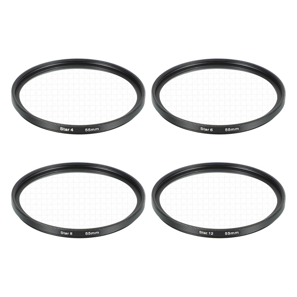 55mm Star Filter, Starburst Filter Camera 4 Points 6 Points 8 Points 12 Points