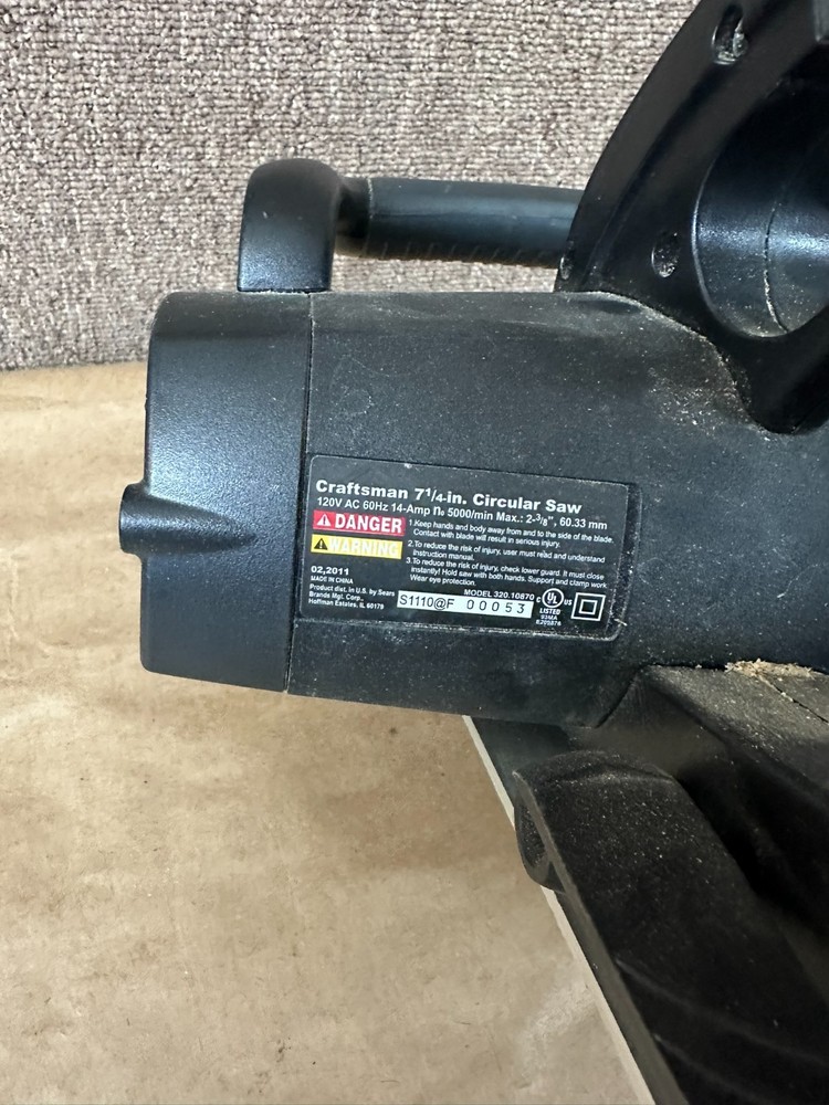 Craftsman Circular Saw Model 320.10870