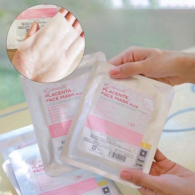 Ceruru.b PLACENTA FACE MASK PLUS 5 sheets