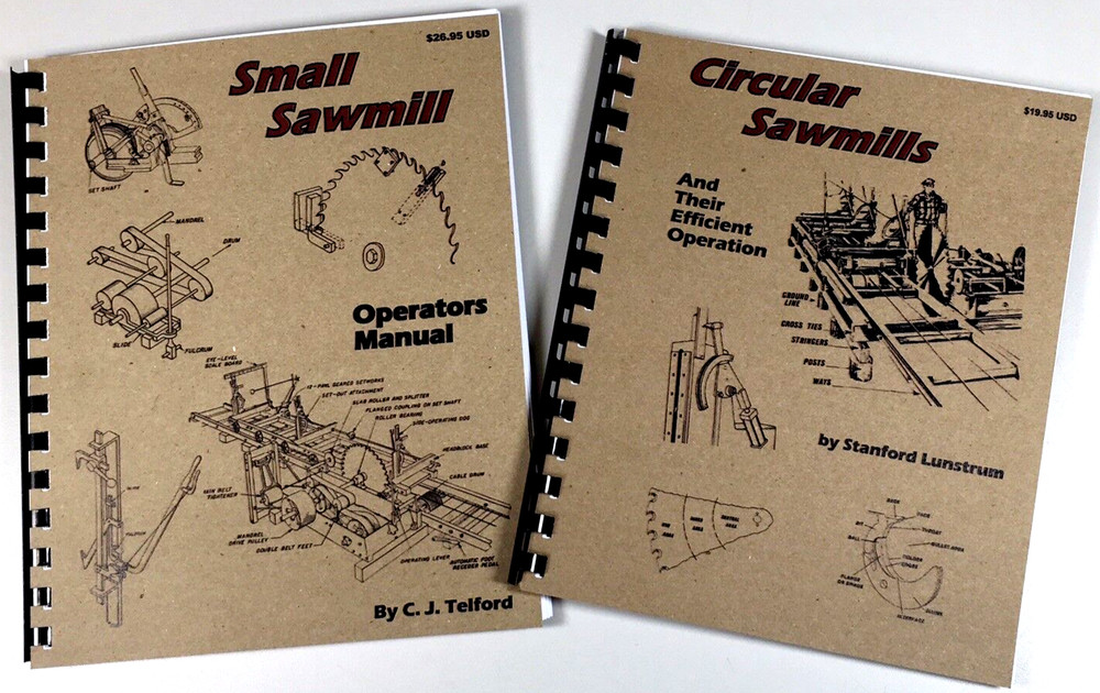 Two How-To Run Circular Sawmill Operators Manuals Troubleshooting Setup Plans