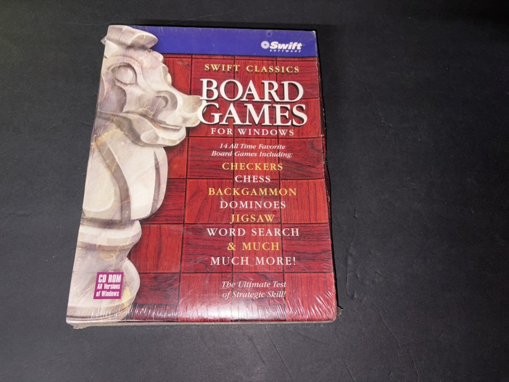 Swift Classics Board Games CD Rom - NEW For Windows