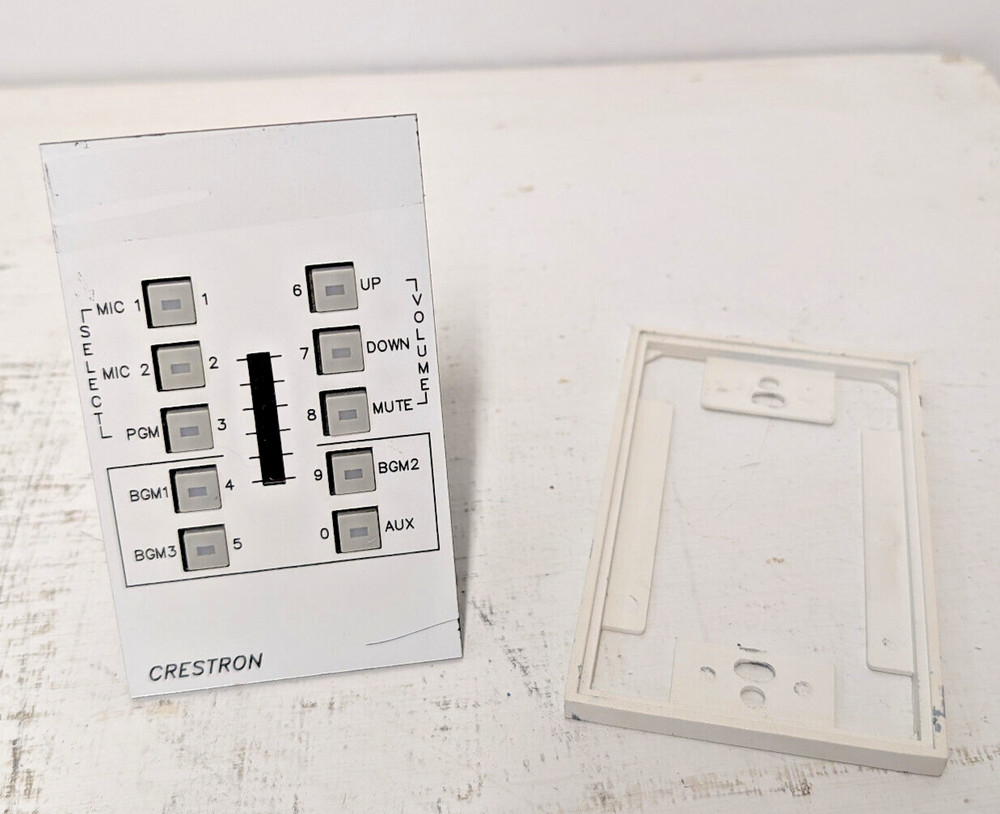 Crestron CNWMBG-10A ~ Wall Mount Control Panel, 10 Buttons, LED Bargraph