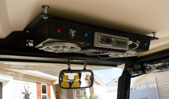 Golf Cart UTV ROOF MOUNT STEREO RADIO CONSOLE EMPTY FITS 6.5 INCH SPEAKERS