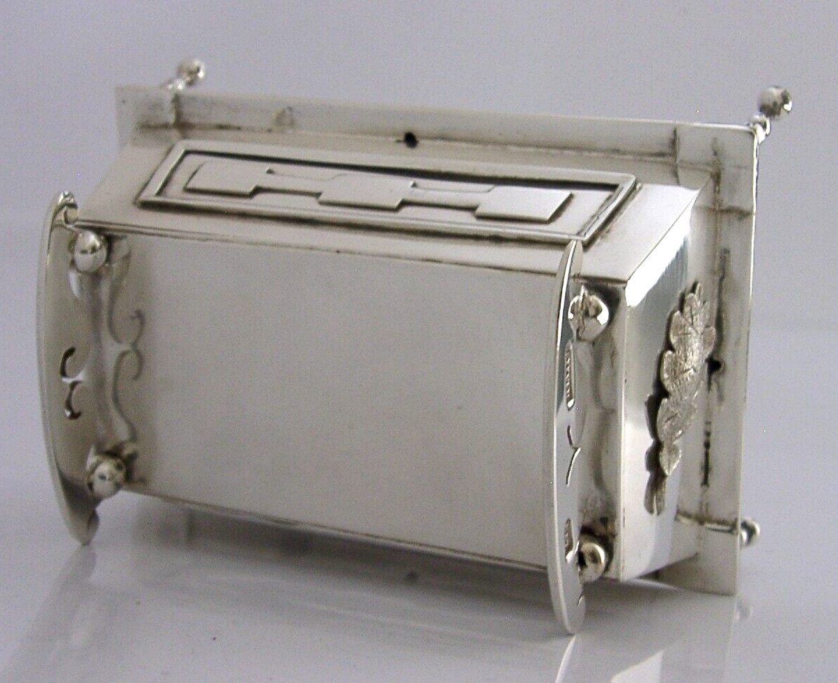 LARGE 96g 19th CENTURY AMERICAN SOLID SILVER CRIB CRADLE COT ANTIQUE B&L