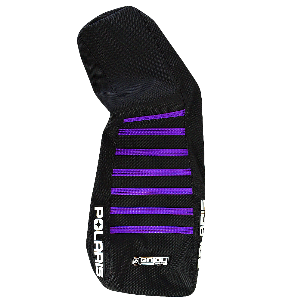Polaris Scrambler 250 400 500 Seat cover 1995 - 2003 BLACK / PURPLE RIBS #243