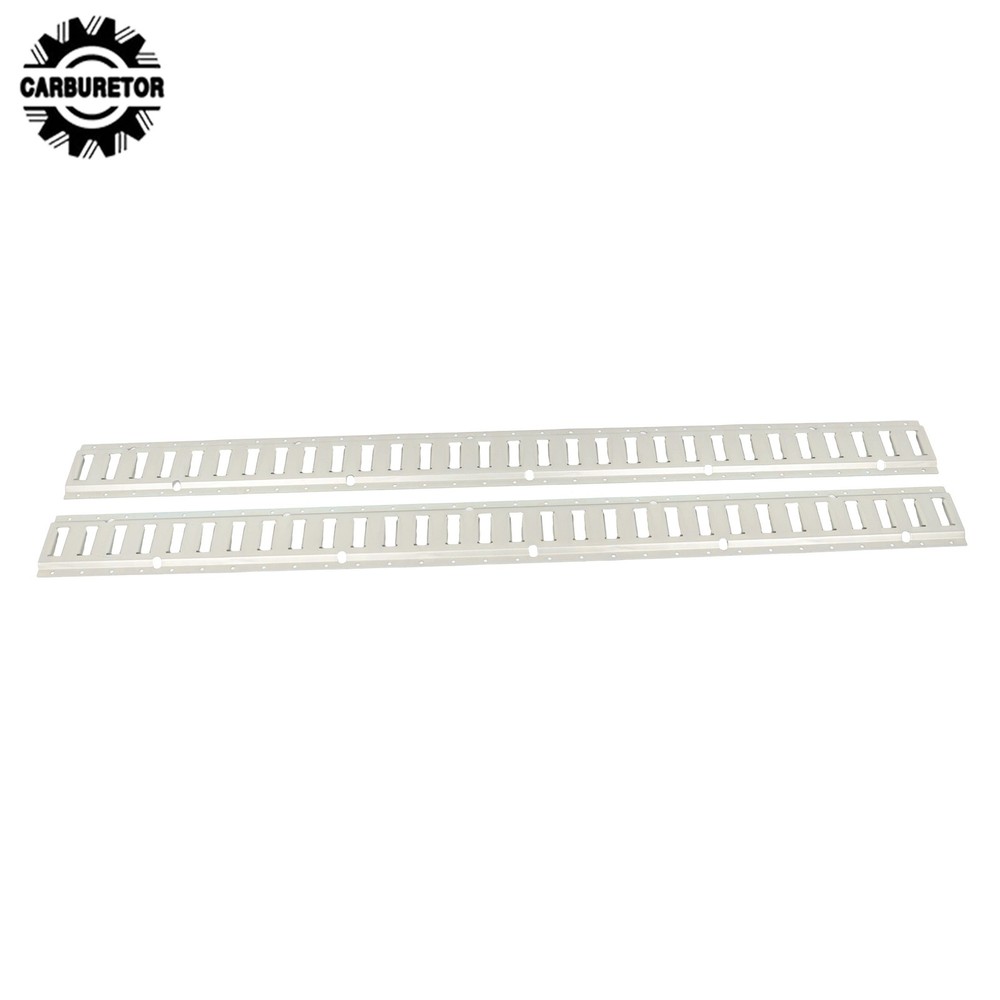 2 Feet Long E Track Rails Silver Finish 2 Pack For Cargo Management System