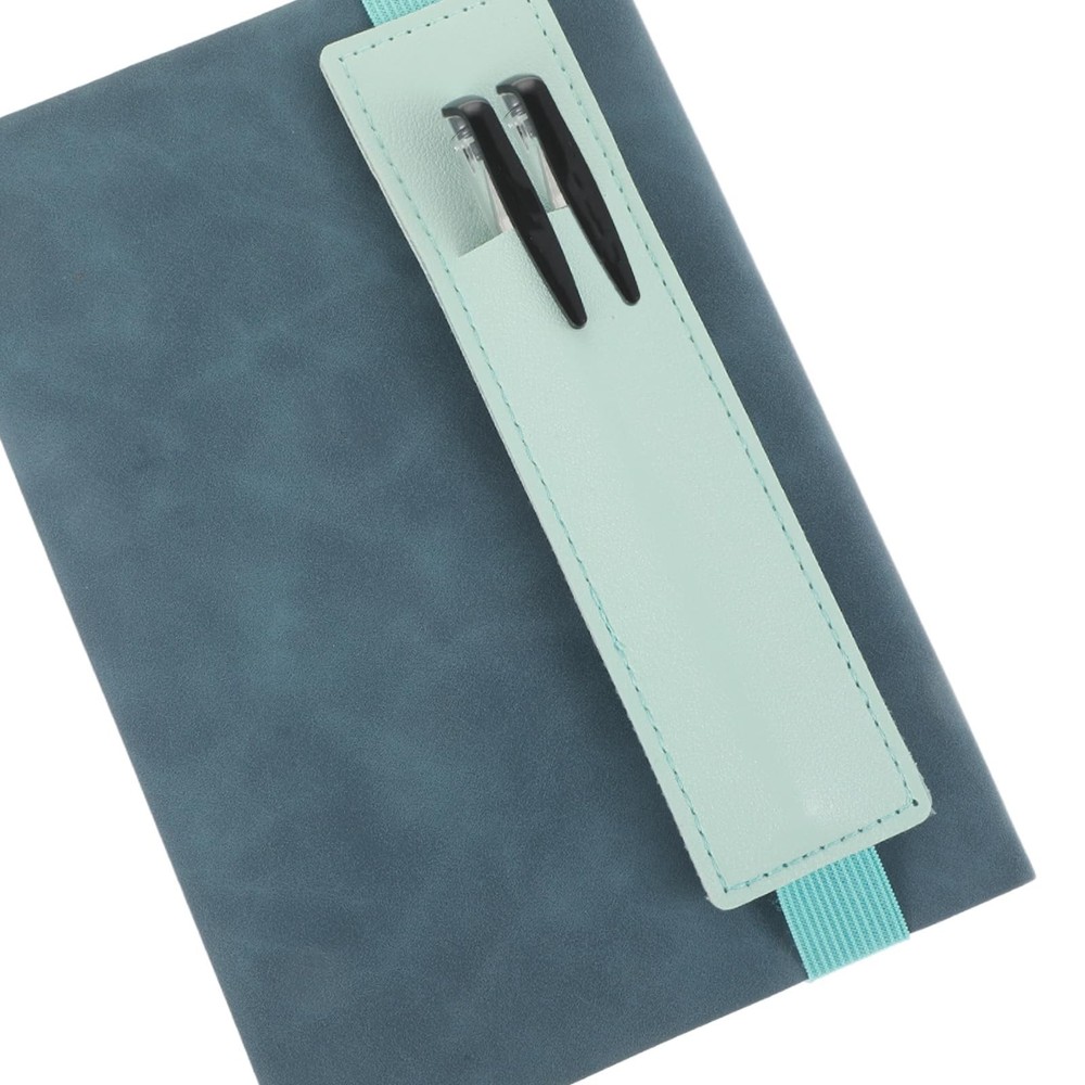 Mabor 3Pcs Elastic Notebook Pen Holder, Adjustable Beige, light blue, brown