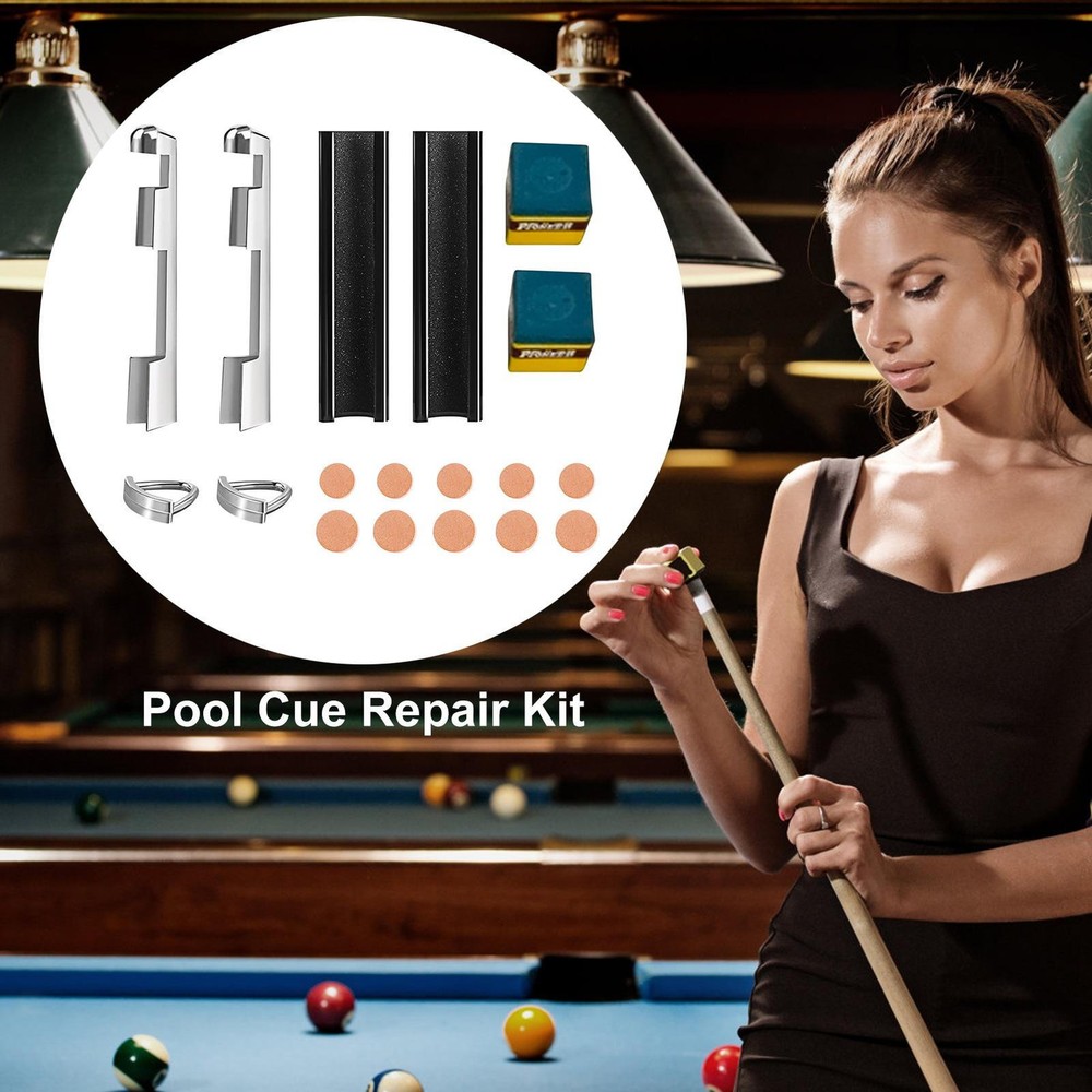 16 Pcs Pool Cue Repair Kit Billiards Shaper Tool Set Include Pool Convenient