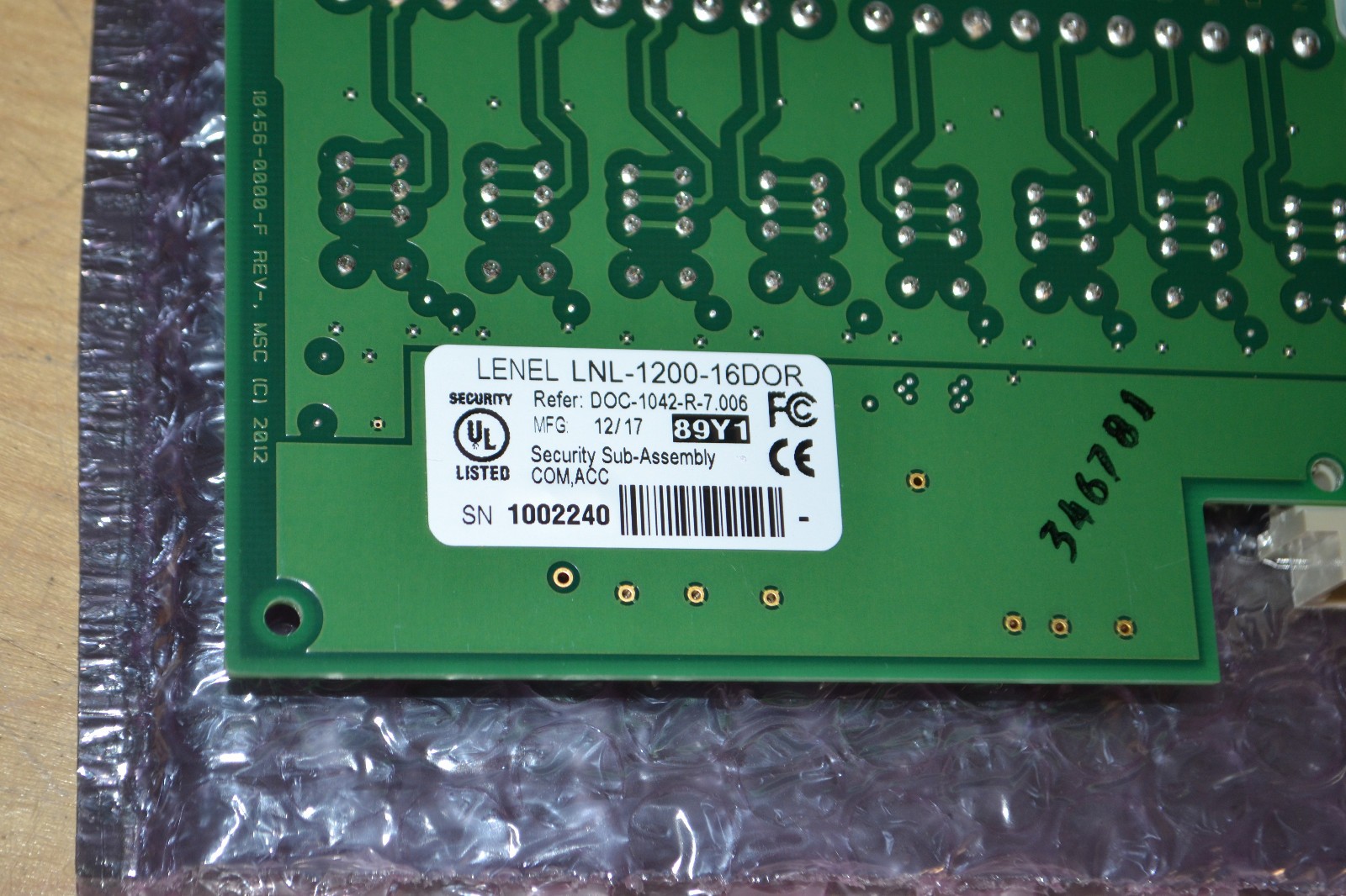 Lenel ~ LNL-1200-16DOR ~ LNL-1200 2 VDC 16 Relay Output Control Module ~ (p)