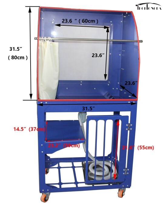Vertical Type Screen Printing Washout Tank with Backlighting&Wheels Quick Clean