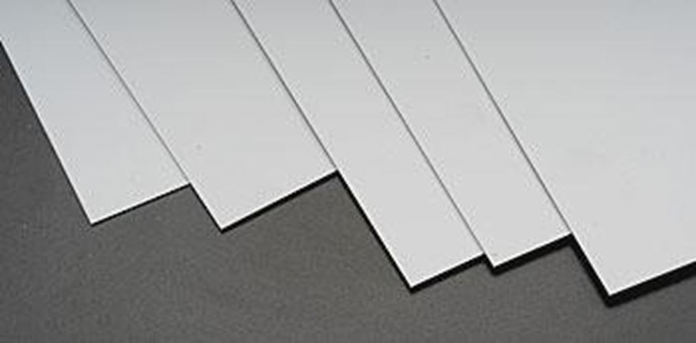 Plastruct .020 Gray ABS Plain Sheets (5) #91002 x