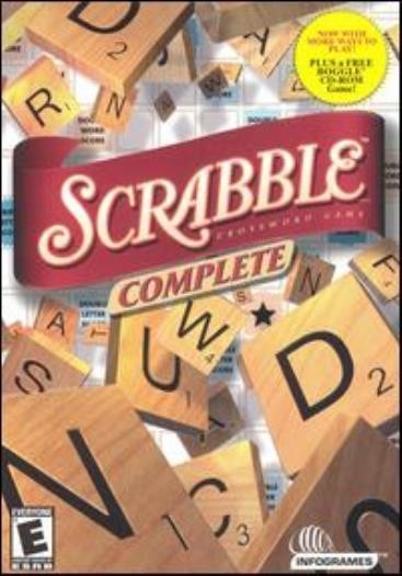 Scrabble Complete PC CD words tile letters score computer board game SEALED CASE