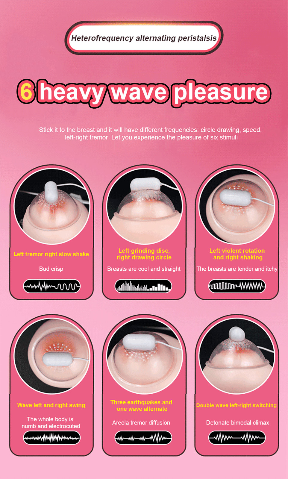 Breast Stimulator Pump Sucking Nipple Clit Vibrator Silicone Sex Toys For Women