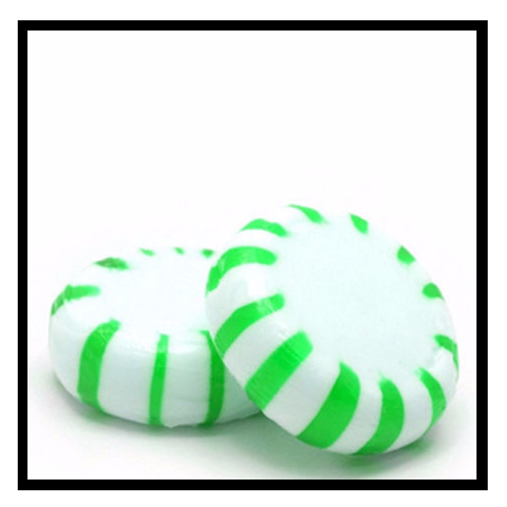 Spearmint Starlight Mints Hard candy bulk wrapped candy 2 Lbs. Menta