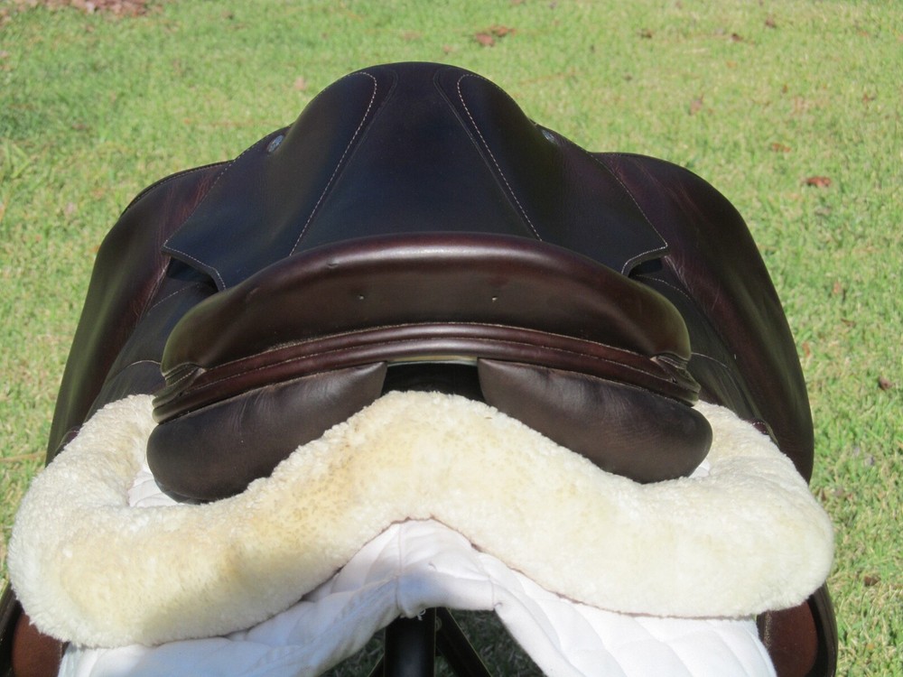17.5" VOLTAIRE BLUE WING close contact jumping saddle-THIN FRONT PANEL 2017