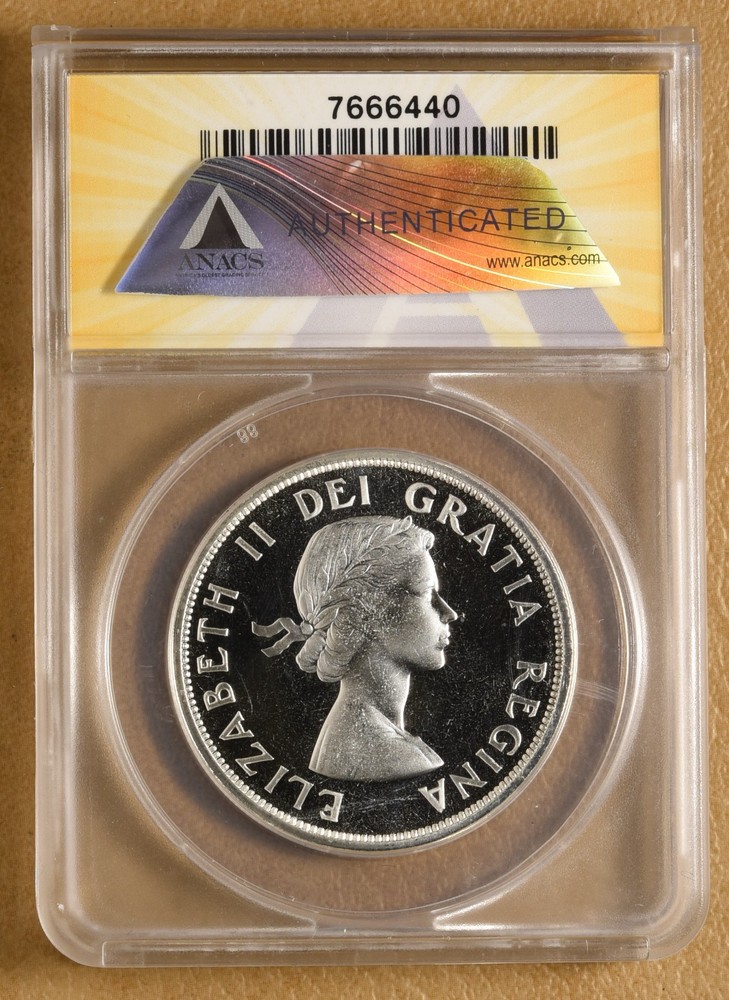 1963 PL Canada Silver Dollar ANACS MS65