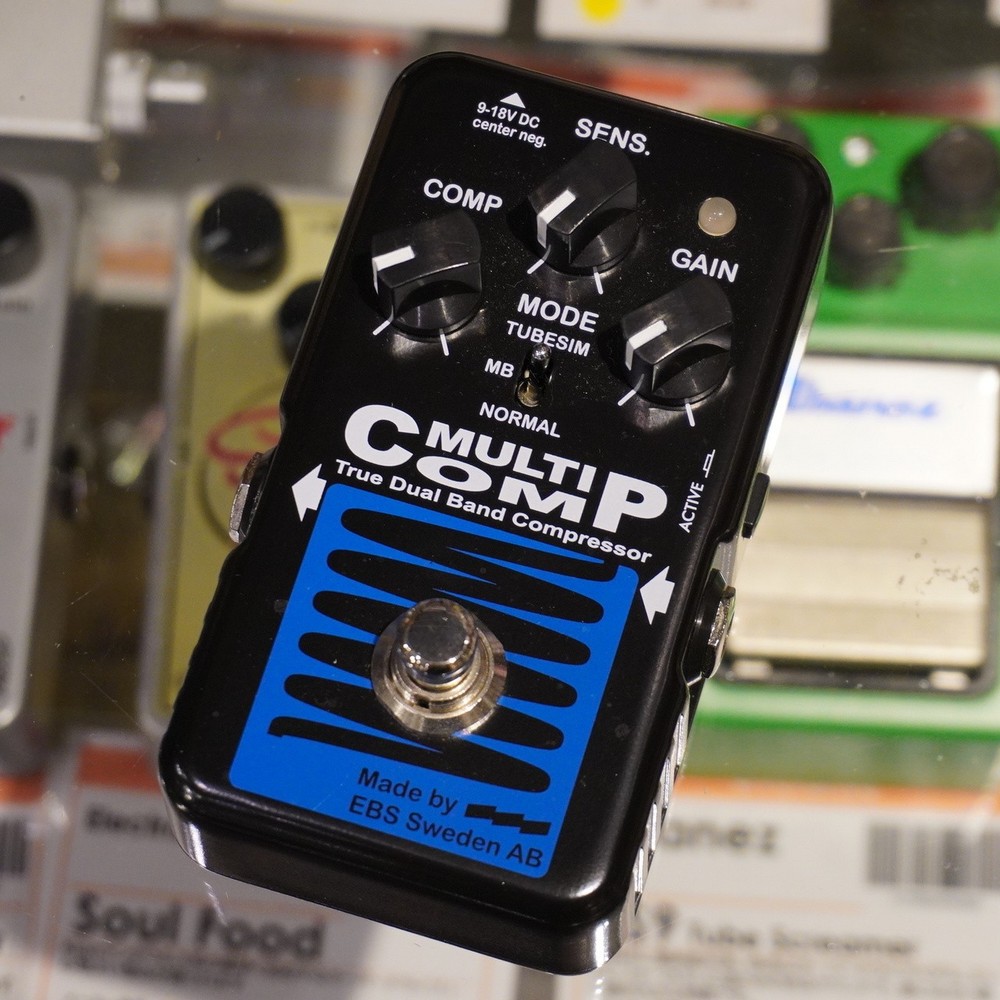 EBS MultiComp Blue Label Bass Compressor Pedal Compact Used