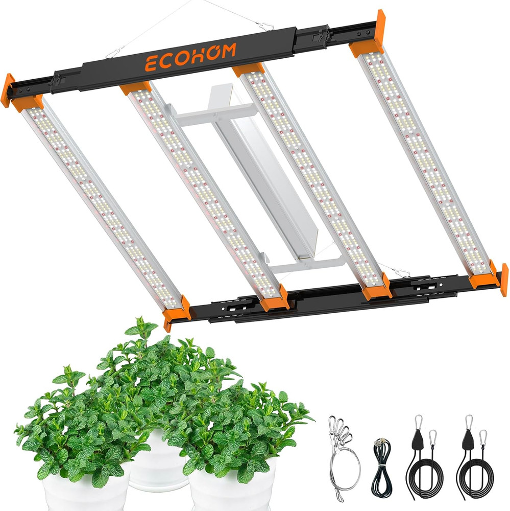 320W LED Grow Light, 3X3Ft Coverage Full Spectrum Daisy Chain Growing Light, Dim