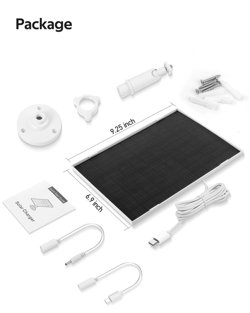 Ring Solar Panel Charger, 6.5W for Security Camera, 1PACK-6.5W