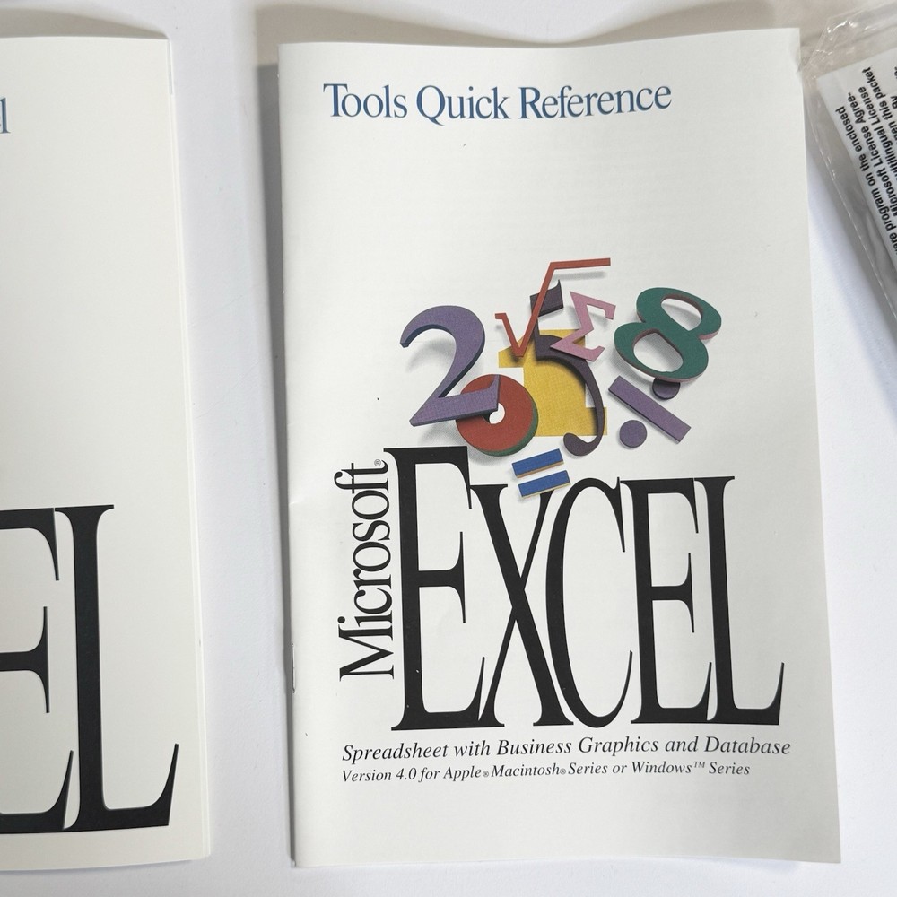 Microsoft Excel for Windows 4.0 Upgrade Version 3.0 Vintage Software READ ALL