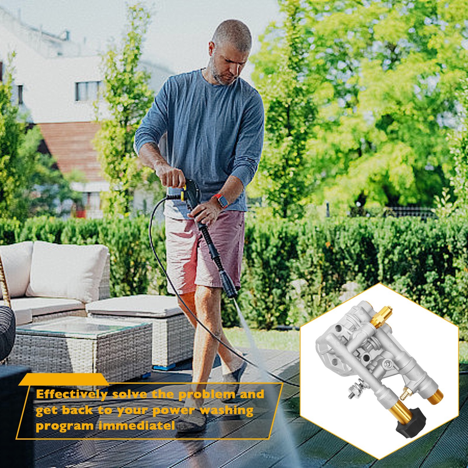 7108366 Washer Pump Manifold Kit For 510020 520006 Axial Cam Pressure WasherPump