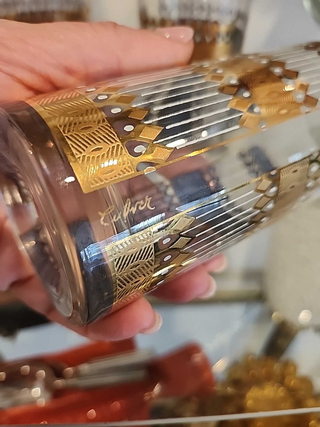 Set 6 Mid-century Culver Barcelona glasses