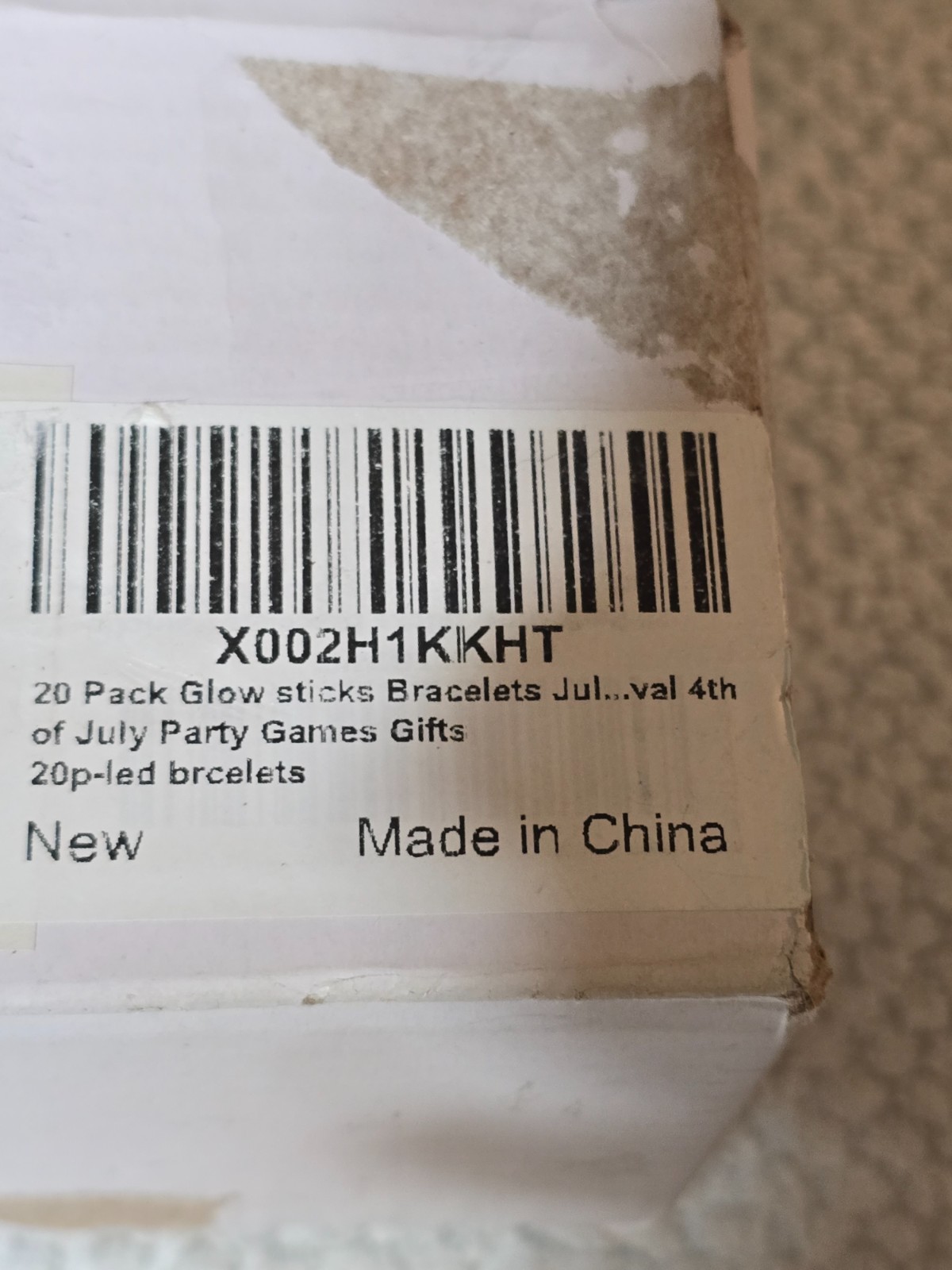 20 Pack LED Light Up Bracelets Glow in The Dark Party Bracelet Favors Adult Kids