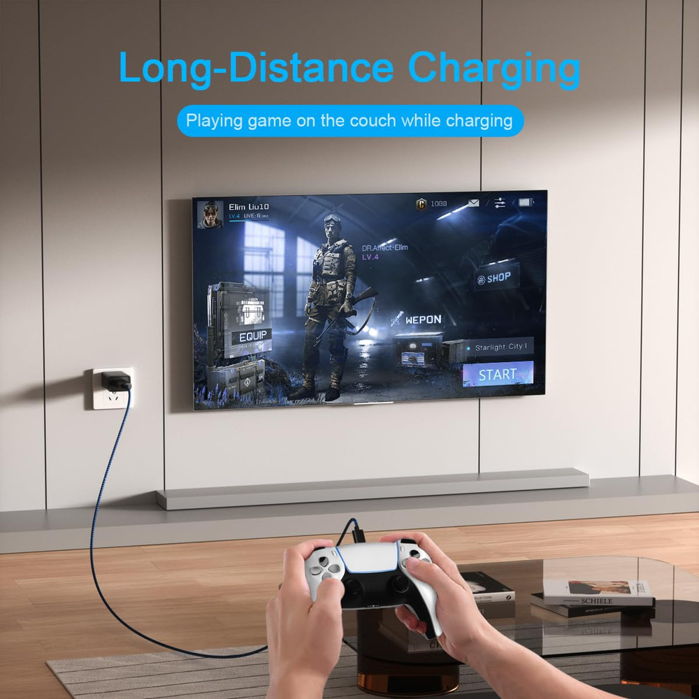 PS4 Controller Charger Cable for Xbox One Controller,Micro USB Cable PS4 Chargin