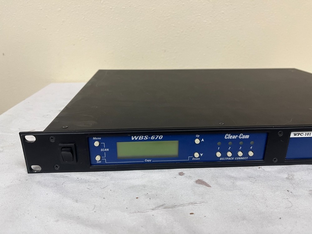 CLEAR-COM WBS-680 WIRELESS INTERCOM 2 Channel UHF Wireless STATION - FOR PARTS