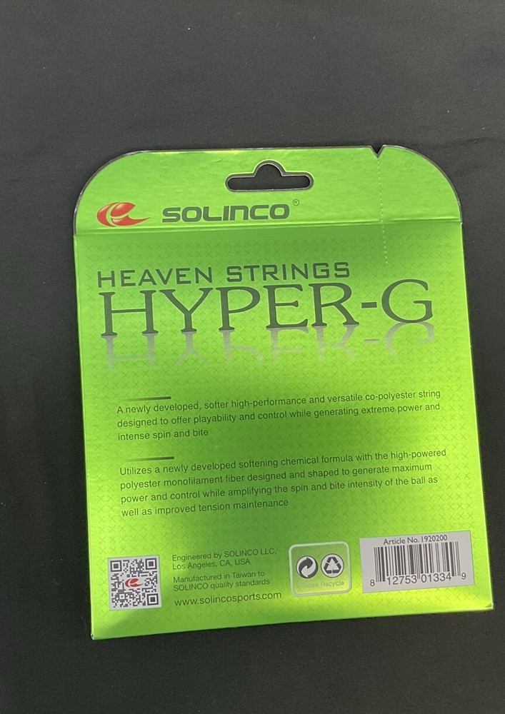 Solinco Hyper G Soft 16 Gauge Tennis String 3 Pack