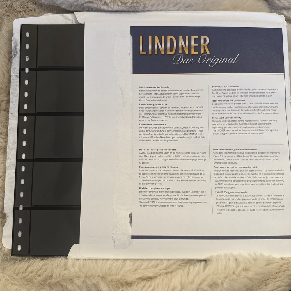 Lindner 5-Pocket Black Omnia System, 10 Pages