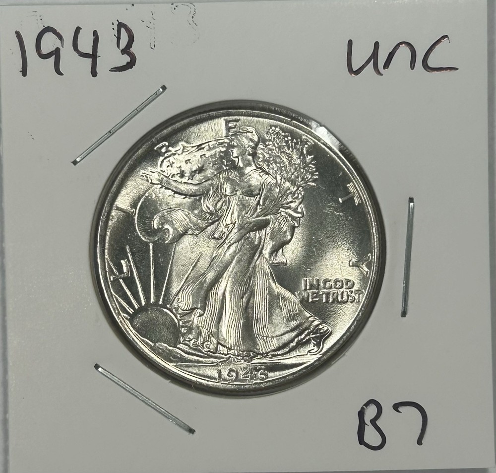 1943 Walking Liberty Half Dollar Coin Uncirculated