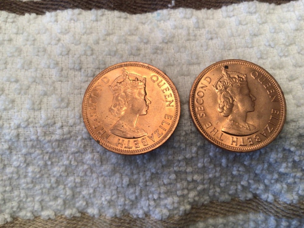 1965 Eastern Carribean 1 Cent Coin x 2
