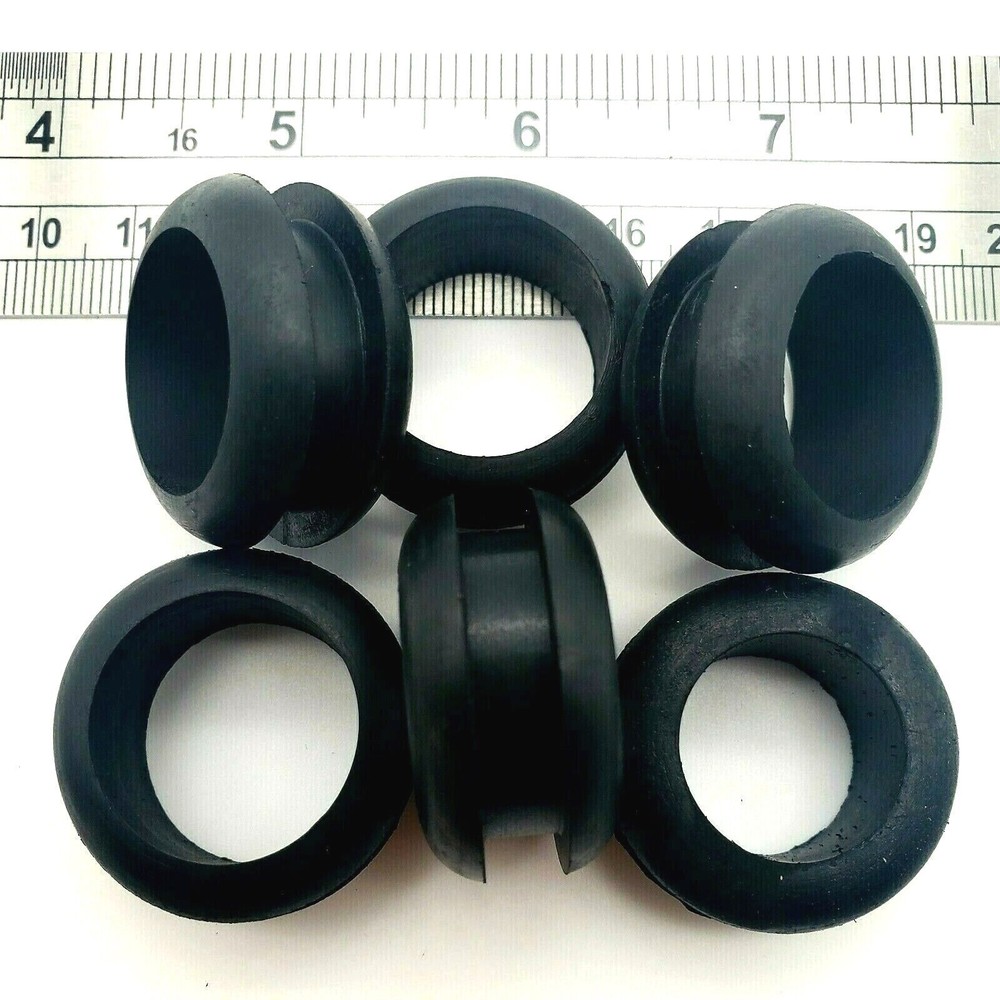 Rubber Cable Grommets for 1" Panel Hole with 3/4” ID for 3/16" Thick Panel