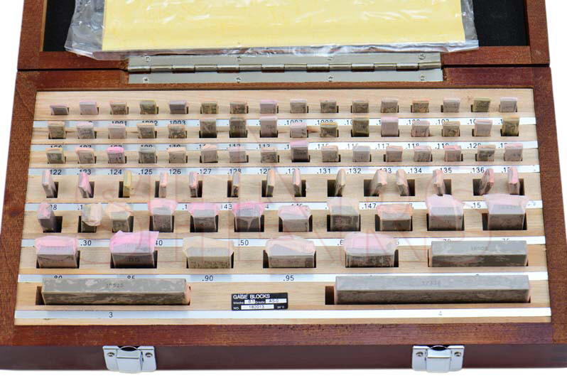 SHARS RECTANGULAR GAGE BLOCK SET 81 PC .05-4" AS-1 GRADE W/ NIST CERTIFICATE L}