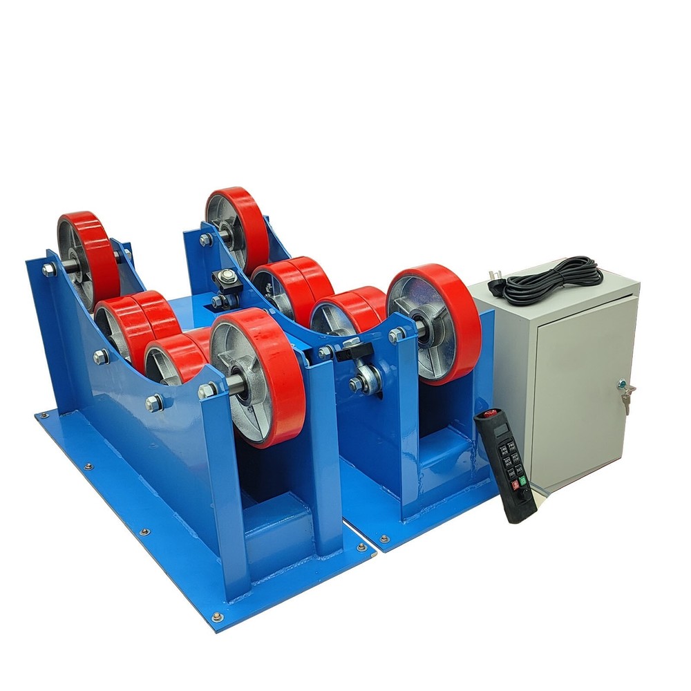 220V 3T TPU Wheel Welding Turning Roller Remote Control Welding Roller Bracket