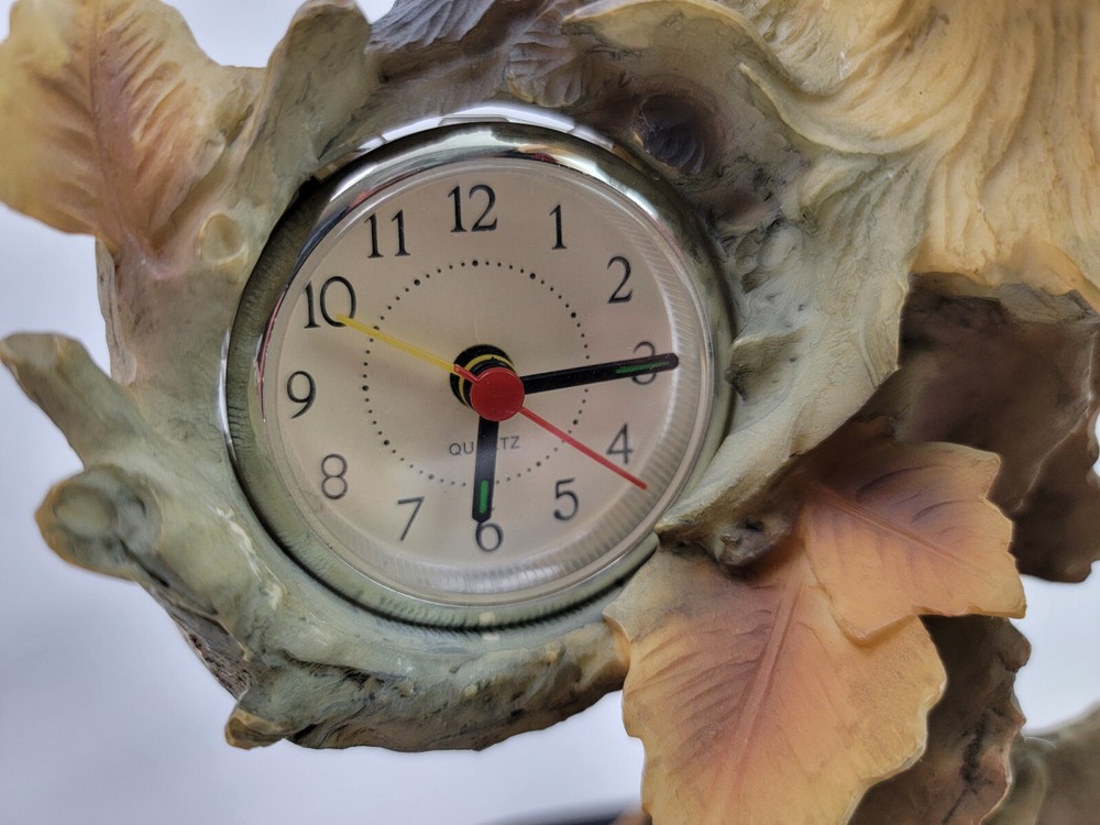 Resin Bald Eagle Desk Clock With Quartz Movement
