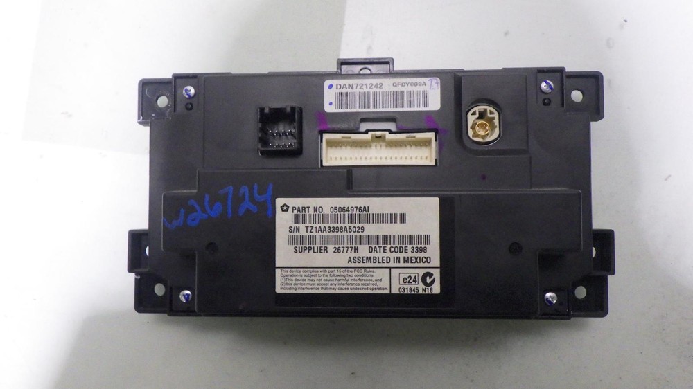 19 DODGE JOURNEY Info Screen 5064976AI