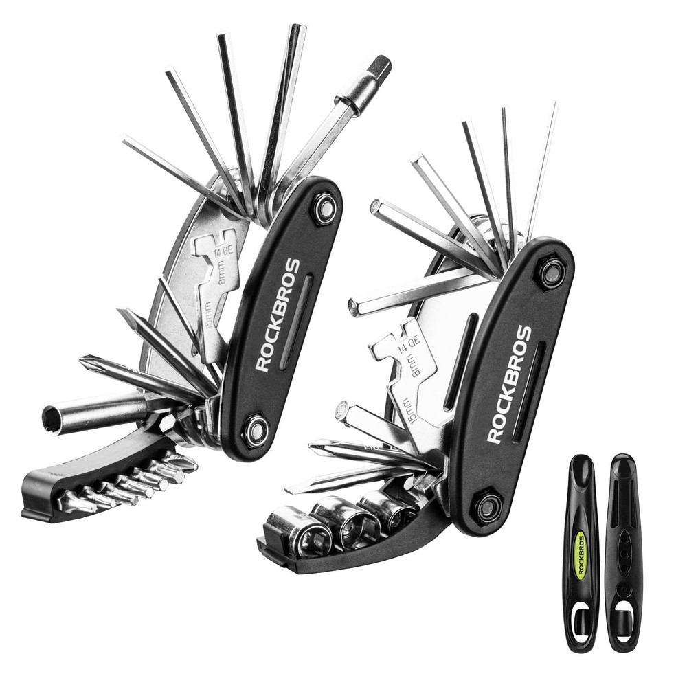 ROCKBROS 16 In 1 Multi-Function Bike Tool Kit - Portable Foldable Bike Multit...