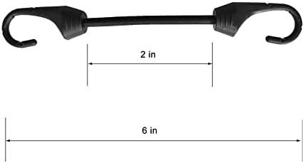10 Pack Mini 2 Inch Bungee Cords with Hooks