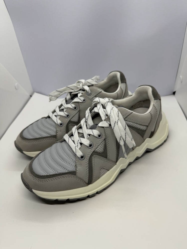 Maje Leather sneakers with lug sole