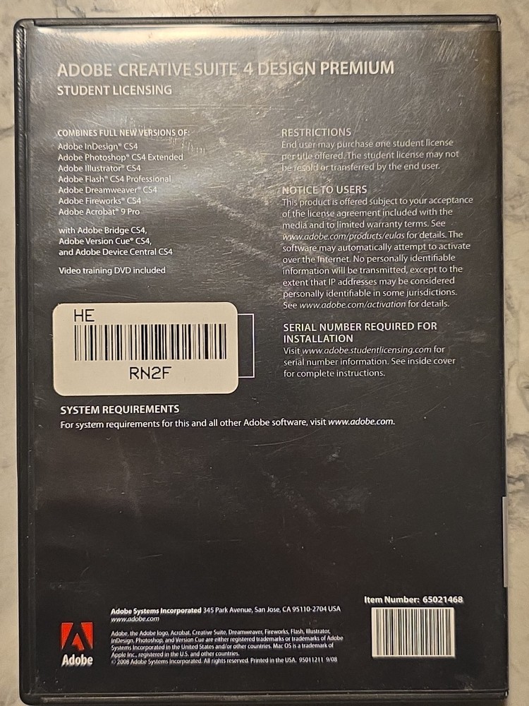 Adobe Creative Suite 4 Design Premium for Mac OS