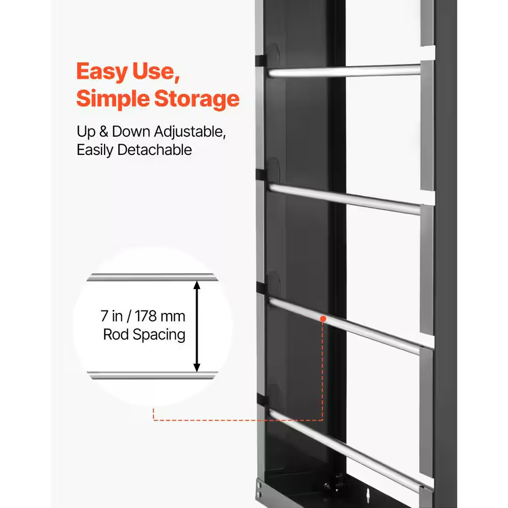 Wire Spool Rack 4-Adjustable Rods Cold-Rolled Wire Spool Holder Wall Mounted Wir