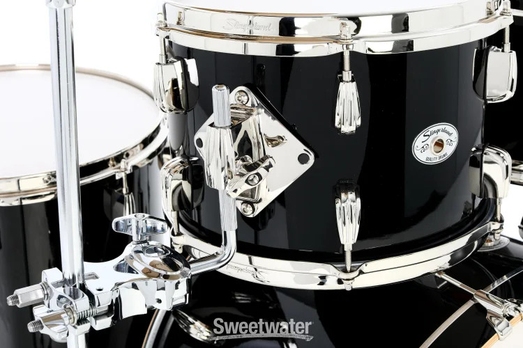 Slingerland Studio King 4-piece Shell Pack - Del Norte Black Lacquer