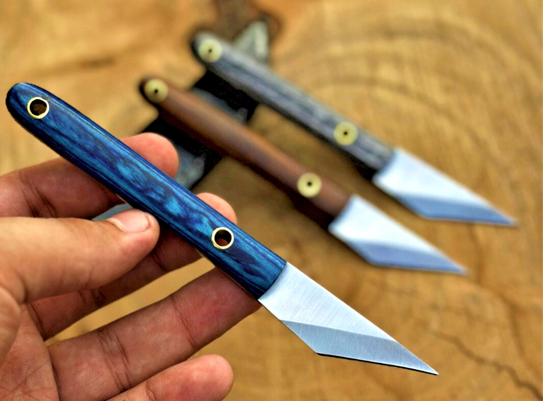 Kiridashi Hollow Grind Japanese Pencil carving knife 12C steel and Sheath, USA